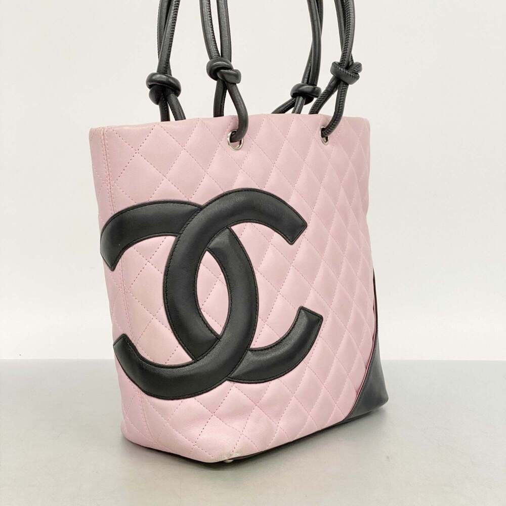 CHANEL Black Lambskin Leather Tote Bag - Picture 2 of 10